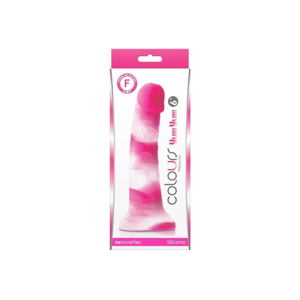 Tapadótalpas műpénisz Colours yum yum 6 dildó pink