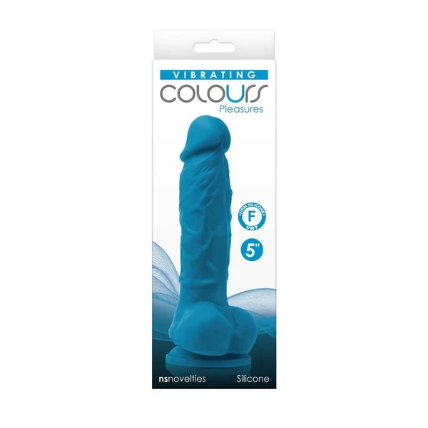 Valósághű kék vibrátor vibrating 5 pénisz - blue