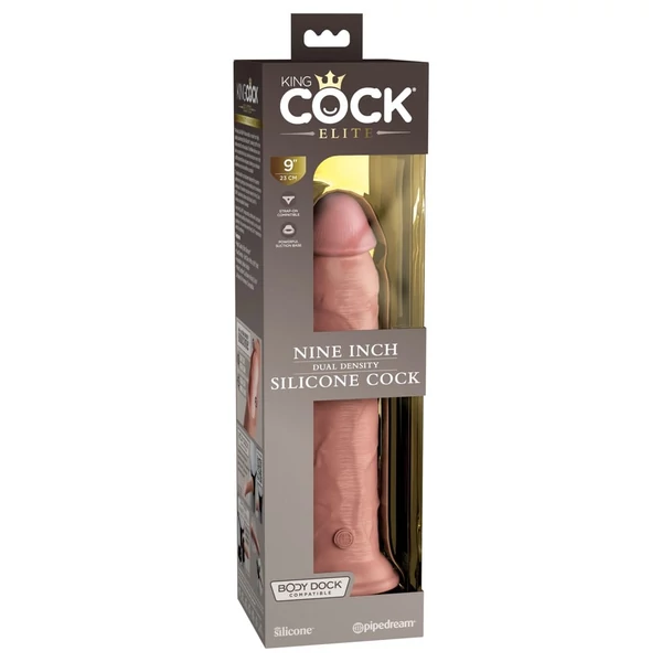Valósághű hímvessző dual density silicone cock light 23 cm