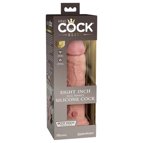 Valósághű pénisz 8 dual density silicone cock light 20 cm