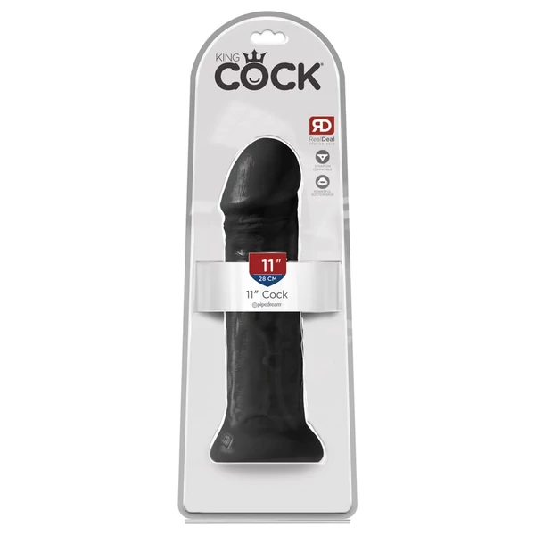 Fekete dildó 28 cm - King cock black