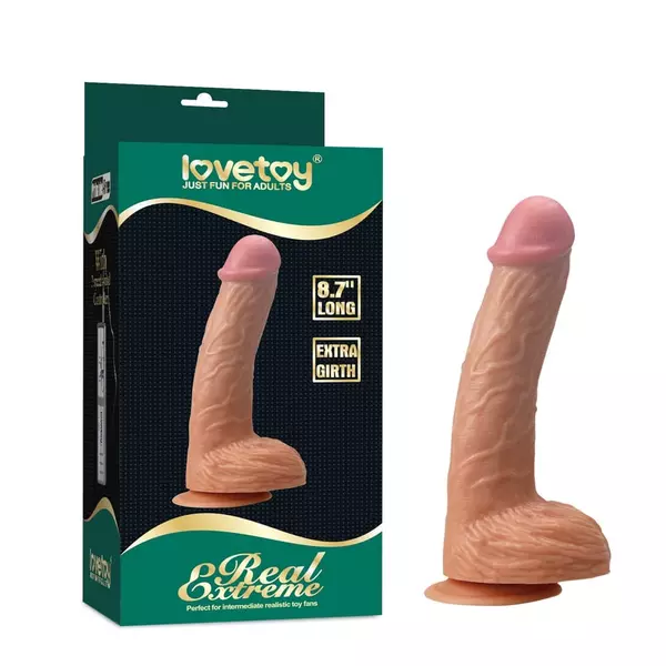 Valósághű műpénisz 8.7 real extreme extra girth dildó 22 cm