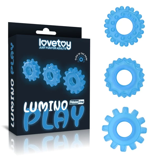 Péniszgyűrű készlet világító Lumino play penis ring 3 db