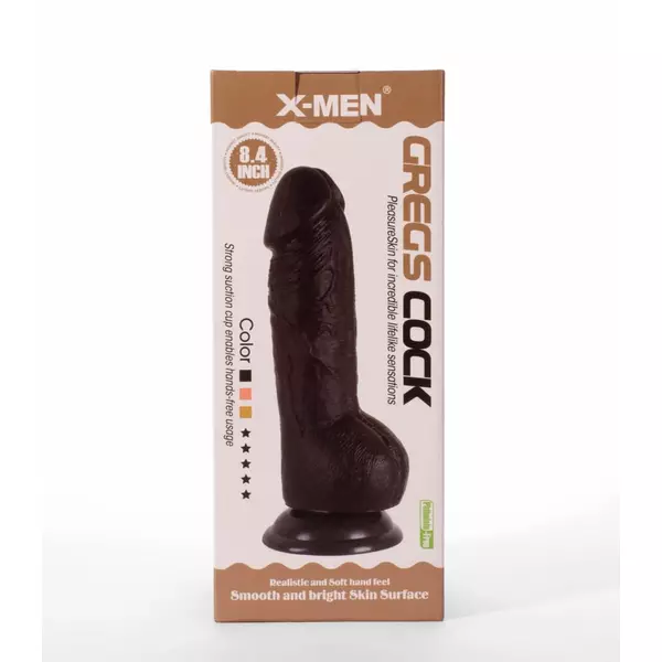 X-men realisztikus fekete dilodó 21 cm - greg's cock black