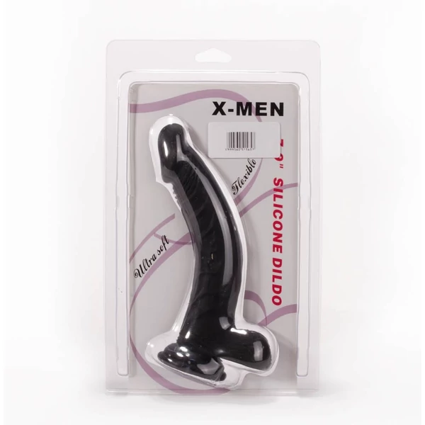 X-men fekete, herés szilikon dildó 20 cm