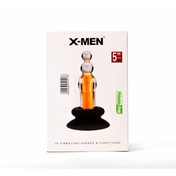 Vibrációs kerekfejű anál plug  X-men 10 speeds vibrating beaded plug