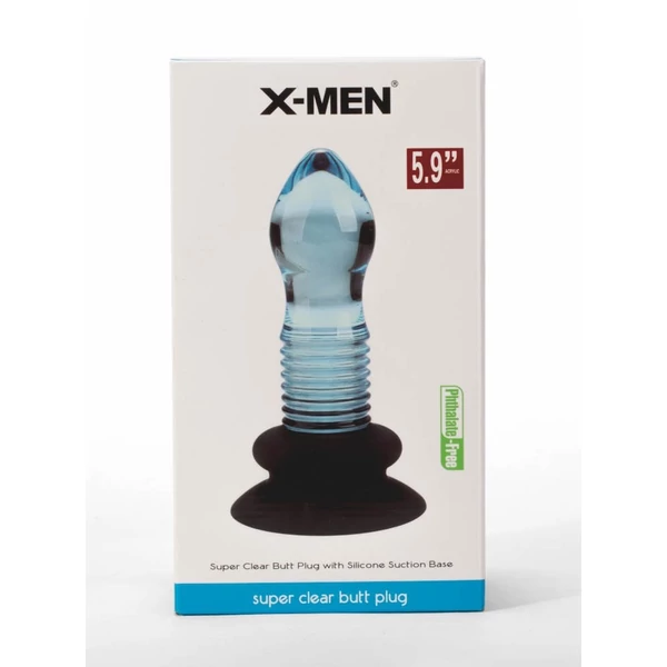 Műanyag letapasztható anál dildó - X-men sharp top anal plug 15 cm