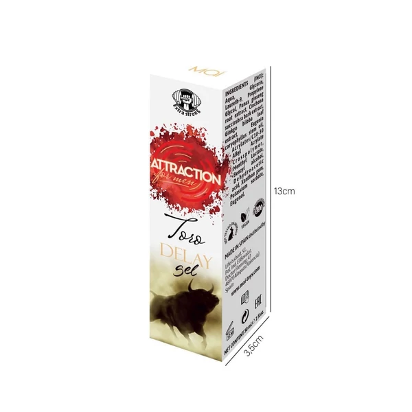 Szexuális teljesítményjavító gél Retarding attraction toro delay 30 ml