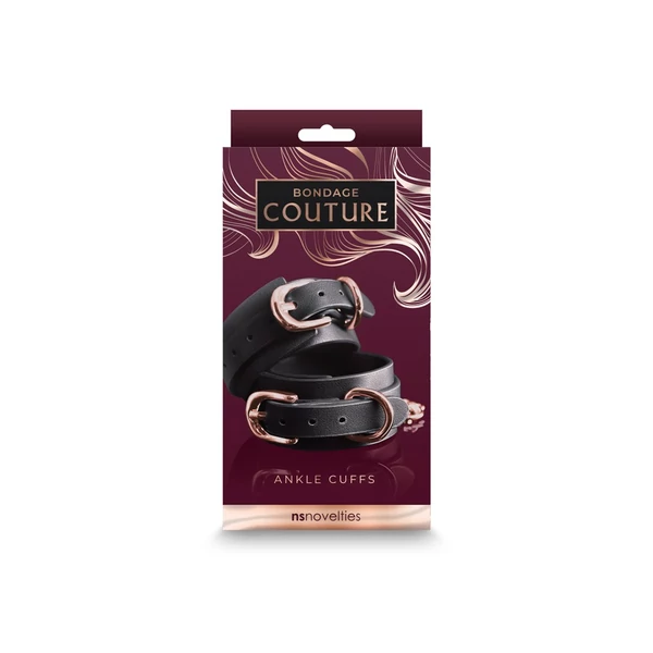 Bilincs boka mandzsetta Bondage couture ankle cuffs - fekete