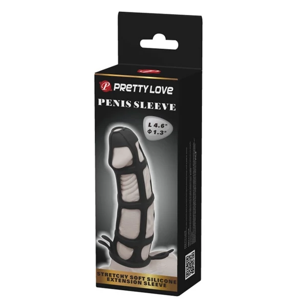 Péniszköpeny Pretty love penis sleeve csiklóstimulátorral és herezacskó gyűrűvel