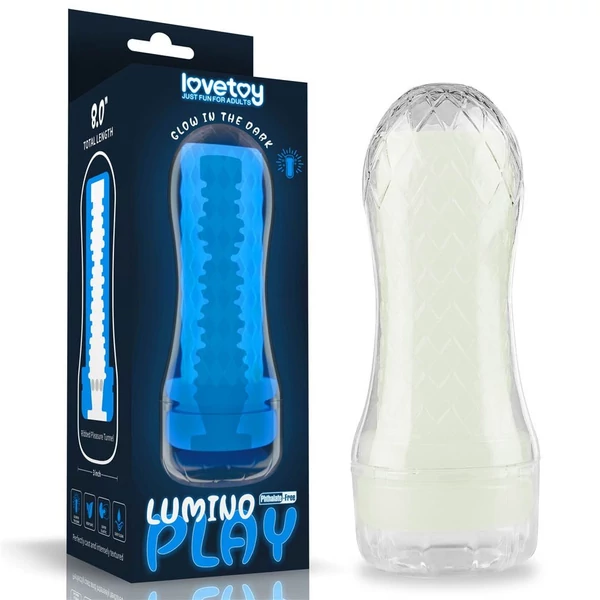 Világító Lumino play maszturbátor ribbed 20,5 cm