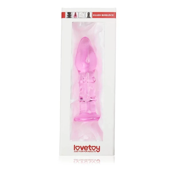 Fenékdugó üveg 5.5" glass romance rózsaszín