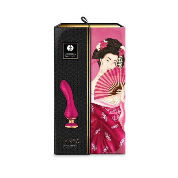 Luxus ergonomikus vibrátor Sanya raspberry