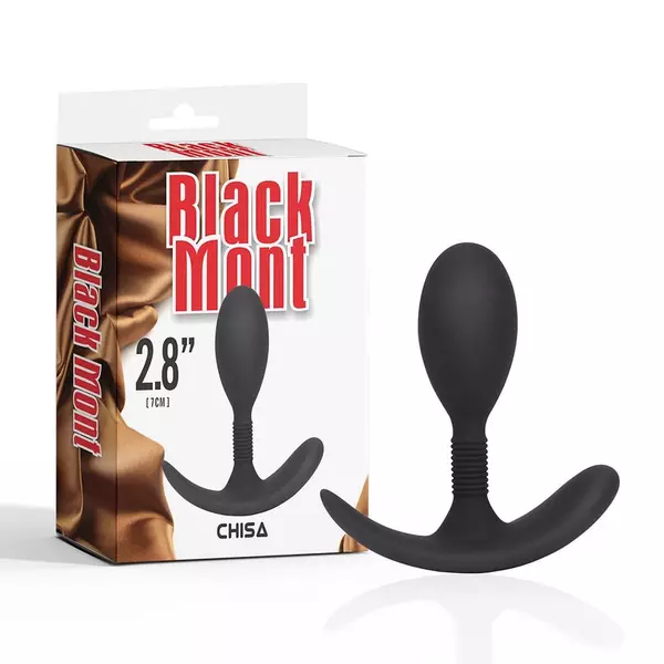 Popsi izgató Anal play plug (s méret) Black Mont