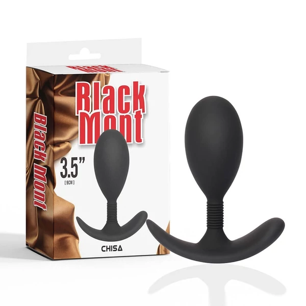 Popsi izgató Anal play plug (m méret) Black Mont