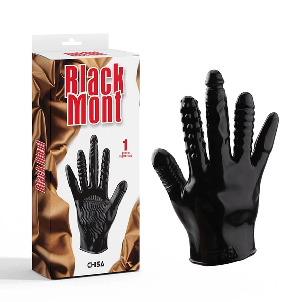 Black Mont sokoldalú vibrátoros kesztyű anális és csiklóizgatásra