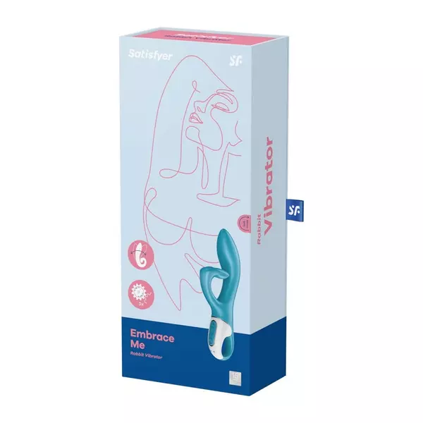 Csiklókaros nyúl vibrátor Satisfyer Embrace me turquoise