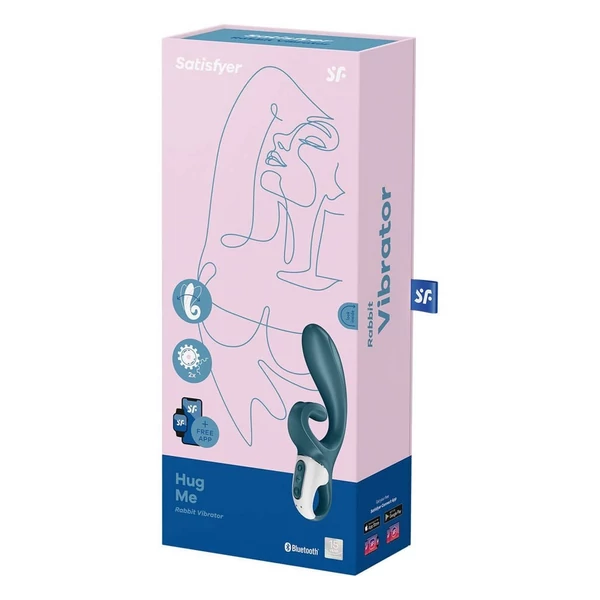 Kétmotoros csiklókaros vibrátor Satisfyer Hug Me rabbit sötét türkiz