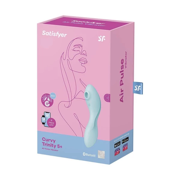 Okos vibrátor 3in1 Satisfyer Curvy trinity 5+ blue