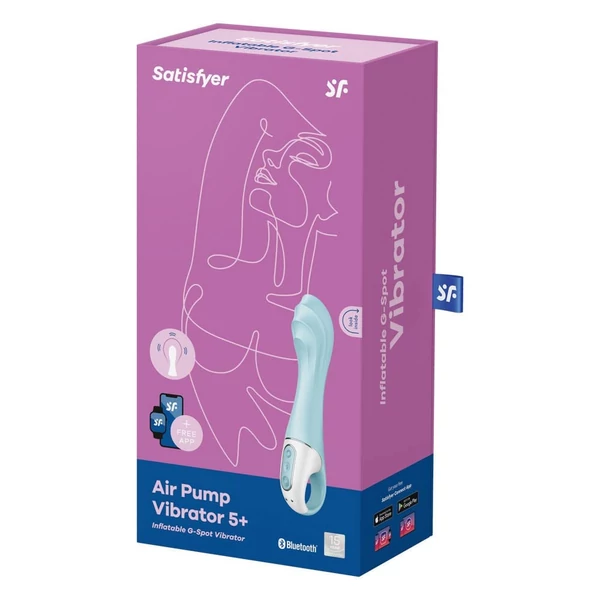Felpumpálható vibrátor Air pump vibrator 5+ blue 20 cm