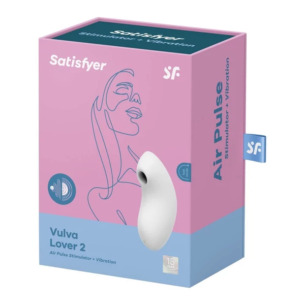 Csiklóizgató léghullámos, vibrátoros Satisfyer Vulva lover 2 white