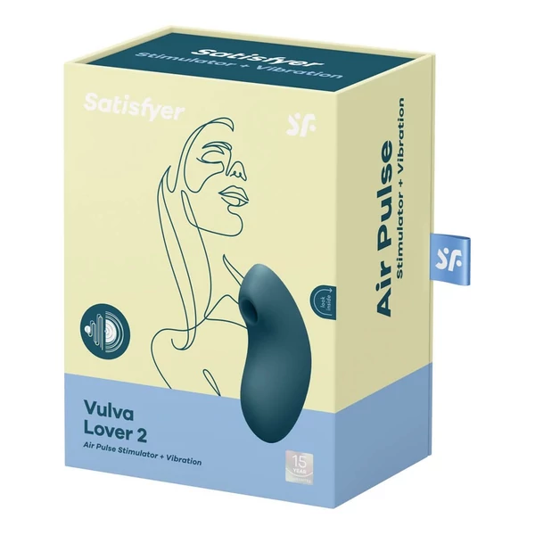 Csiklóizgató léghullámos, vibrátoros Satisfyer Vulva lover 2 blue