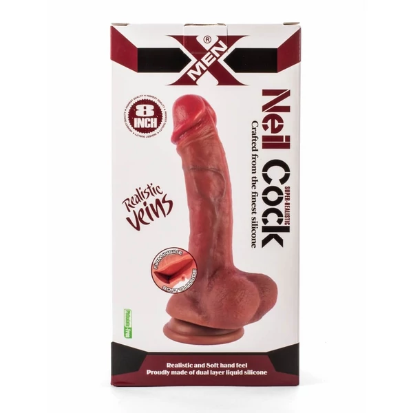 Tapadótalpas valósághű dildó X-men neil 8 cock flesh