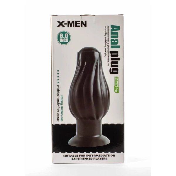 Fenék izgató dugó fekete 19 cm anal plug X-men 7.5
