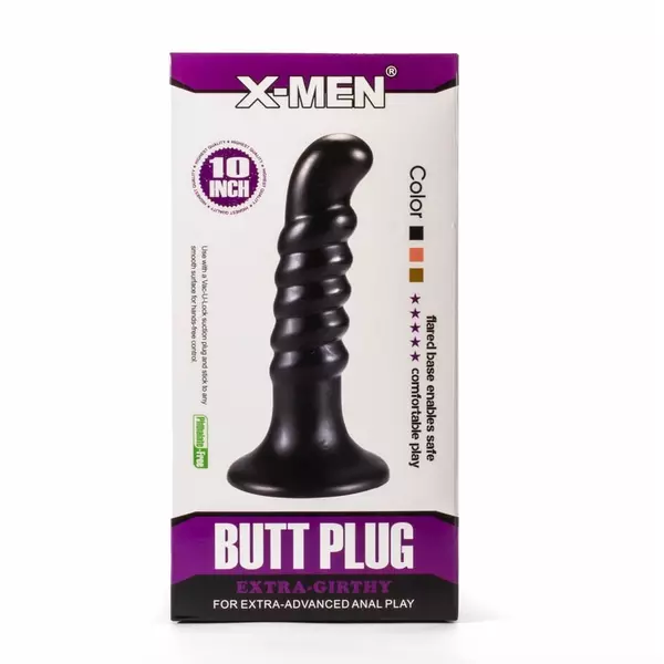 X-men extra girthy fekete plug 25,4 cm