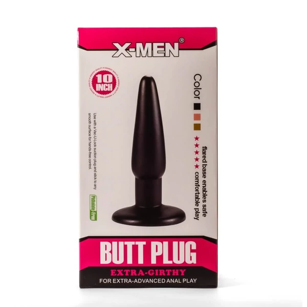 Nagy anális izgató fekete extra girthy butt plug i X-men 10