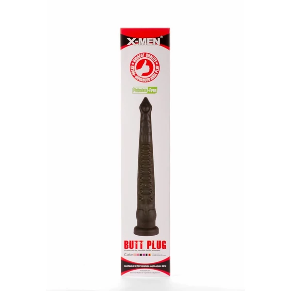 Hosszú anális dildó fekete butt plug pvc X-men 23.23