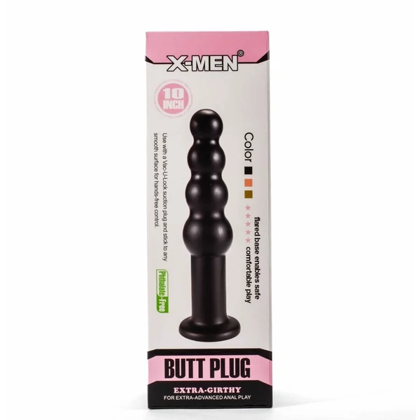 Fekete anális dildó extra girthy butt plug ii X-men 10