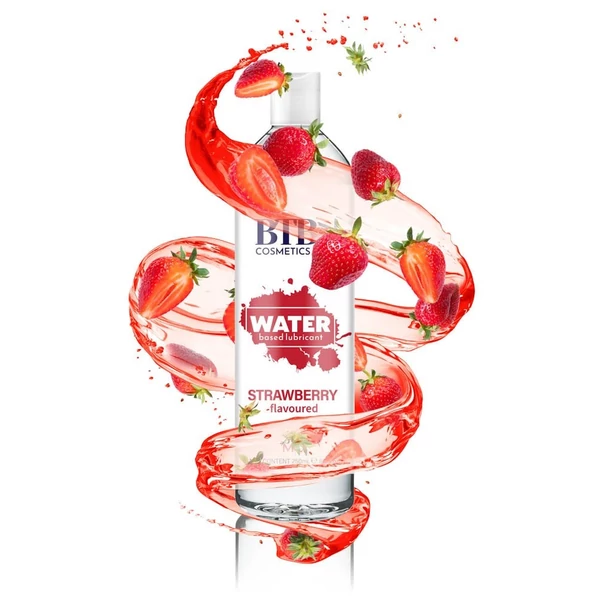 Víz alapú ízesített síkosító Btb water based flavored strawberry lubricant 250 ml