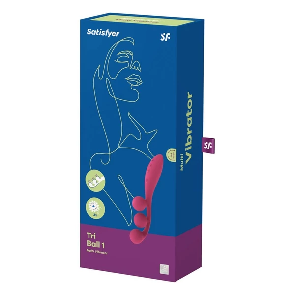 Tri Ball 1 red multi vibrátor tripla stimulációval 