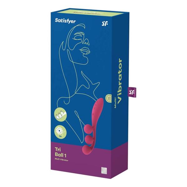 Tri Ball 1 red multi vibrátor tripla stimulációval 