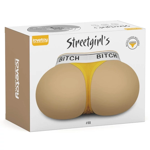 Fenék vagina és ánusz Streetgirl's 11 testszínű maszturbátor