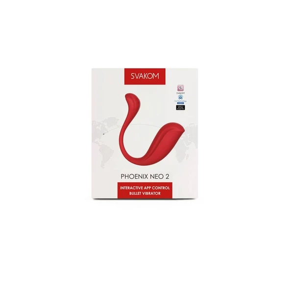 Applikációval vezérelhetó vibrációs tojás - Phoenix Neo 2 red