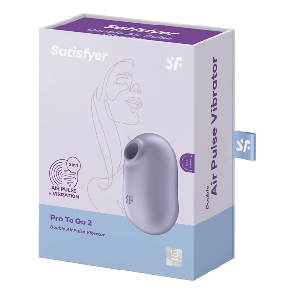 Léghullámos csiklóizgató vibrációval lila Pro to go 2 violet
