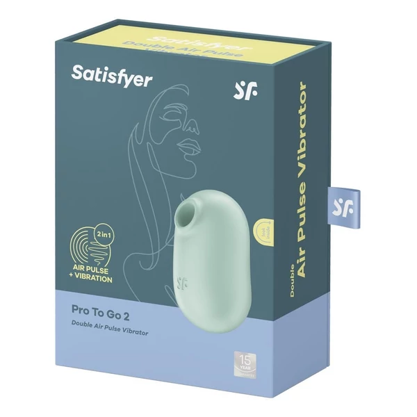 Léghullámos csiklóizgató vibrációval Satisfyer menta Pro to go 2 mint