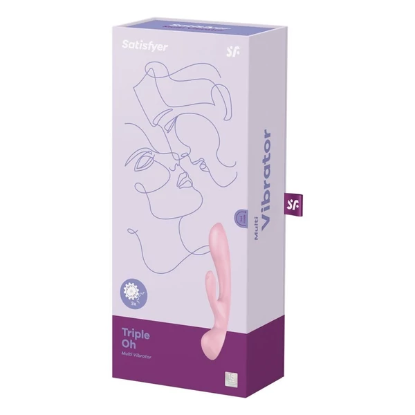 Nyúl vibrátor Satisfyer Triple oh pink 24 cm