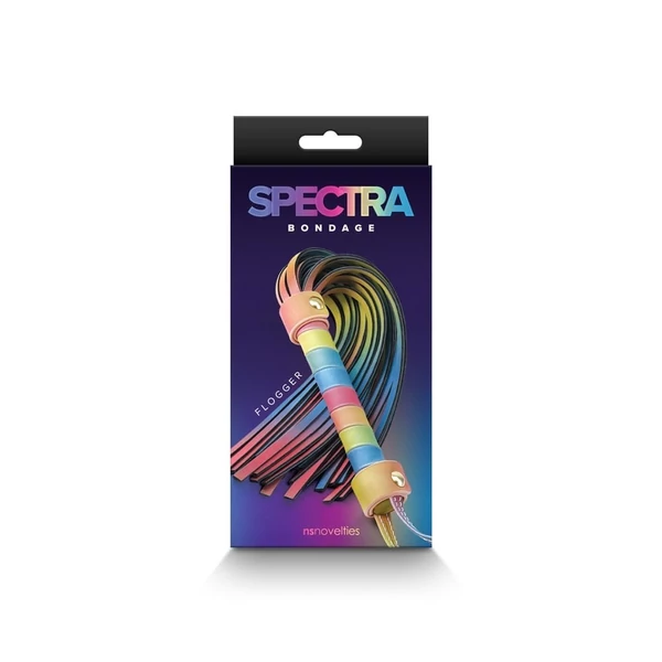 Spectra bondage rainbow flogger - korbács