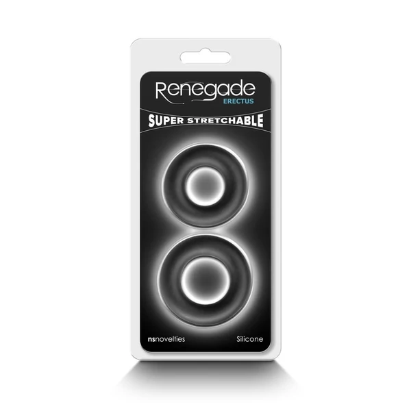 Renegade erectus black péniszgyűrű szett