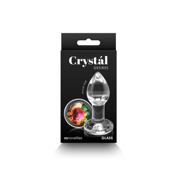 Üveg fenékdugó Crystal desires rainbow gem - small