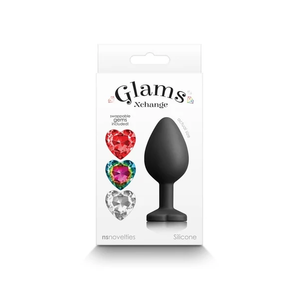 Fenékdugó M méret Glams xchange heart - medium