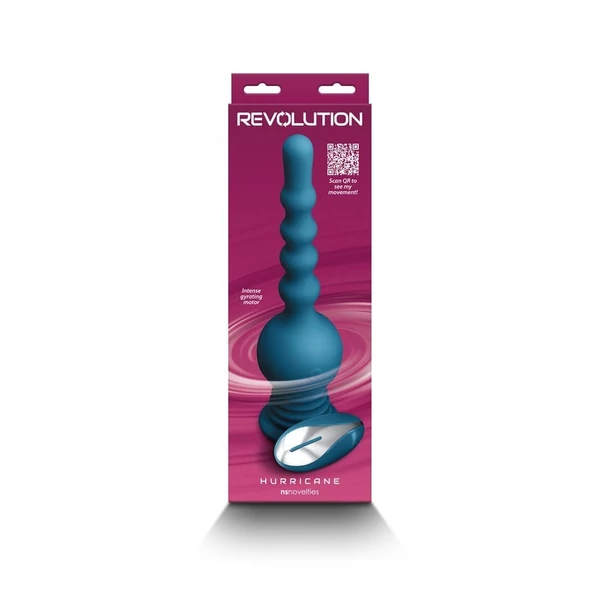 Forgó letapsztható vibrátor Revolution hurricane - teal