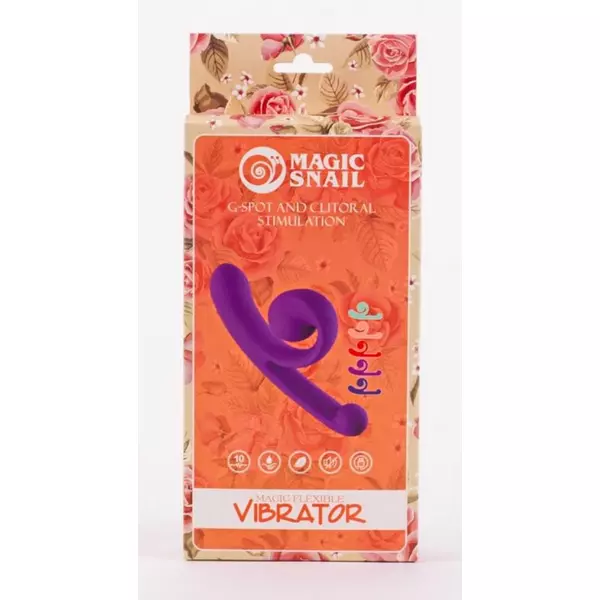 Kettős izgatású vibri Magic snail magic flexible vibrator purple