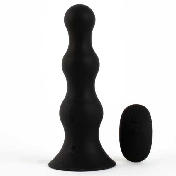 Távirányítós anál vibrátor Automatic inflatable butt plug black 19 cm