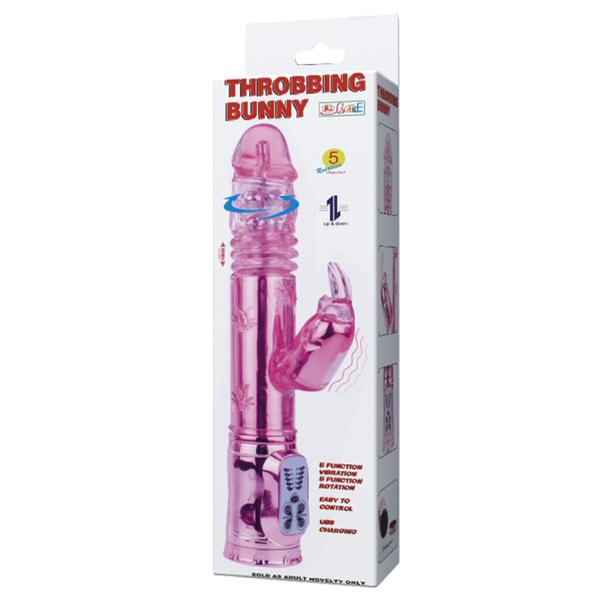 Rezgő és forgó nyúl vibri Bunny vibrátor purple 20 cm