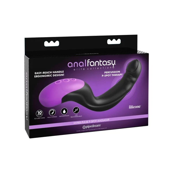 Prosztataizgató pulzáló funkicóval Hyper-pulse p-spot massager black/purple