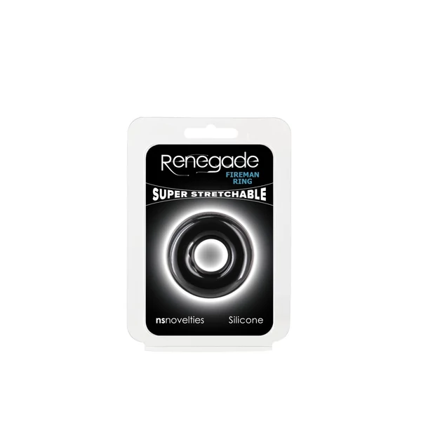 Péniszgyűrű szilikon Renegade - fireman ring - small - black